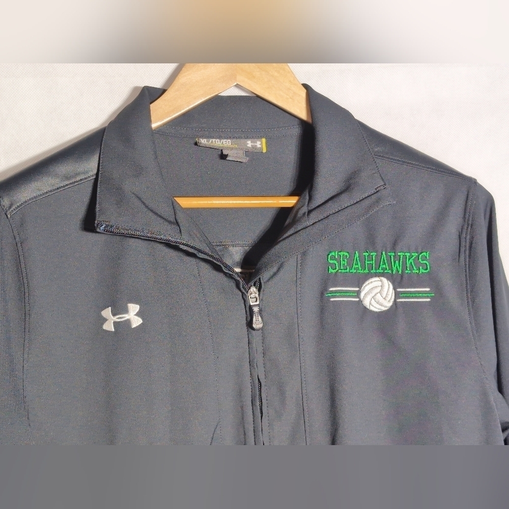 Under Armour Peninsula Seahawks Volleyball  Gray Men's Lightweight Jacket XL - Picture 2 of 4